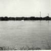 1951 flood. Old ball park which was located north of the present K-43 bridge on the east side of the road.